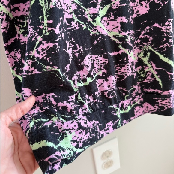 Love Moschino Paint Splatter Tee Shirt Dress - Black/Green/Purple - US Size 2 - Picture 7 of 10